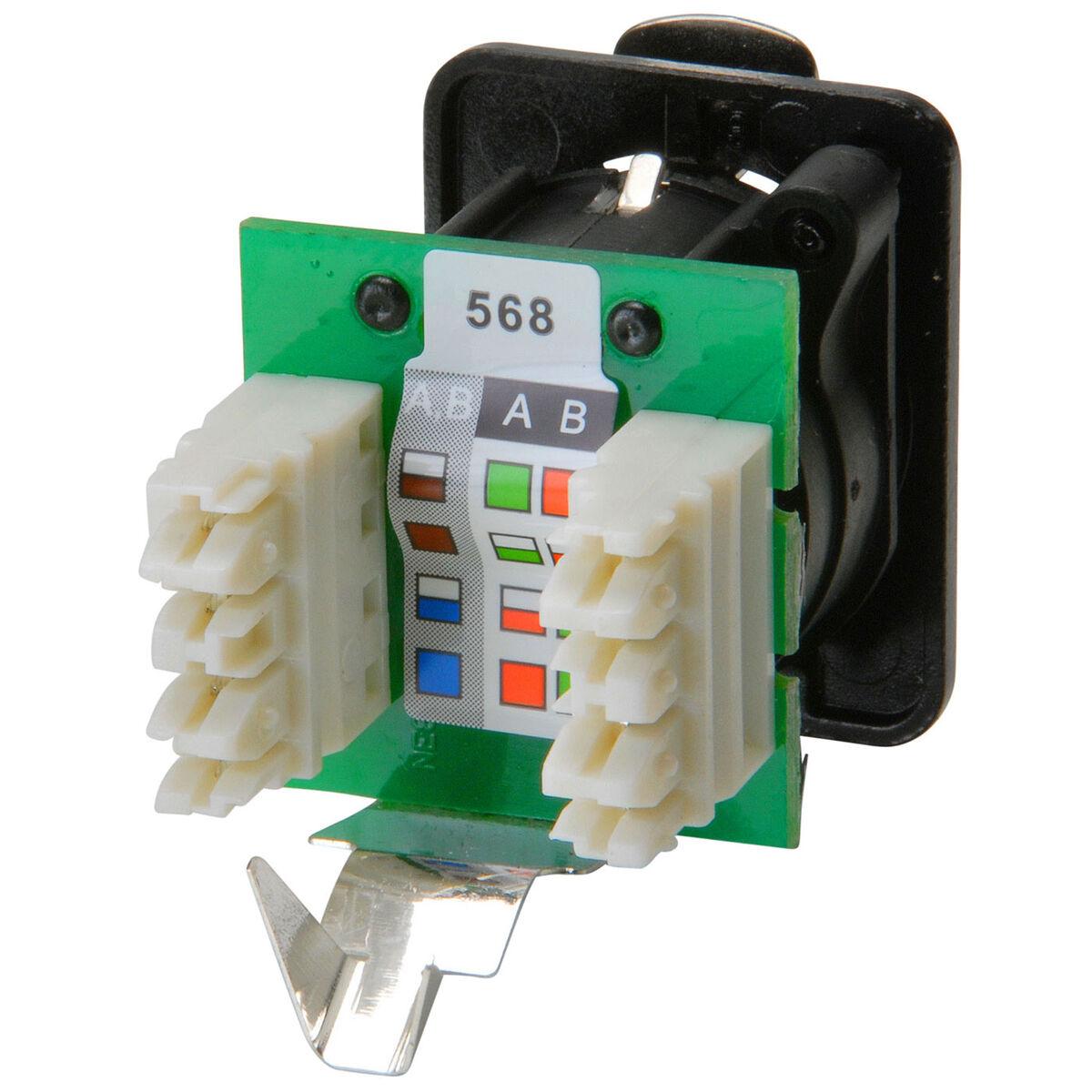 Neutrik NE8FDV-Y110-B etherCON D Series Panel Mount Connector IDC